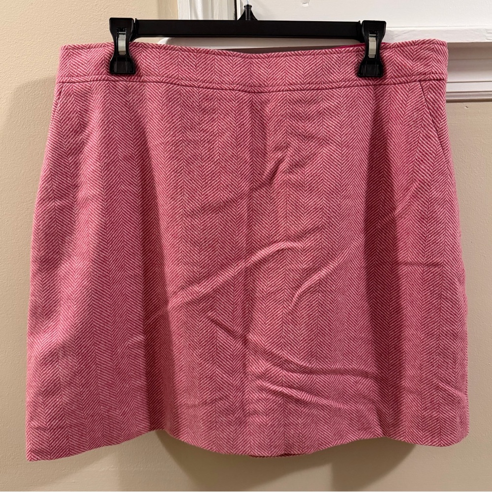 Boden Estella Tweed Herringbone Mini Pink Women's Skirt - Picture 7 of 7